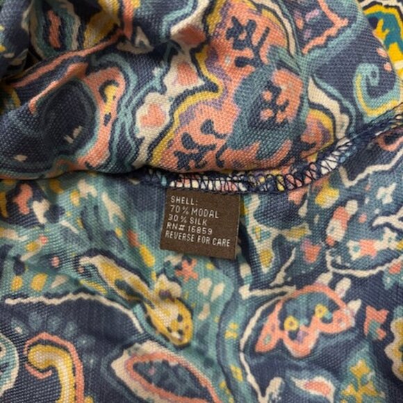 J. McLaughlin Womens Top Size S Modal Silk Floral Paisley Fairy Boho Peasant - Picture 9 of 11